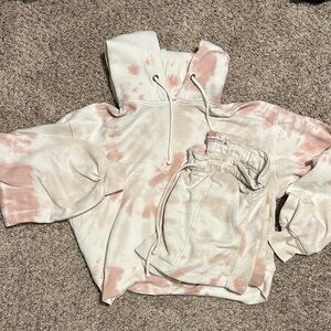 A&F Tie-Dye Hoodie and Shorts Set